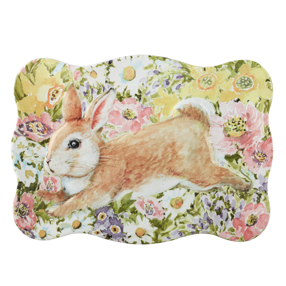 Certified International Easter Garden Rectangular Tray Certified International