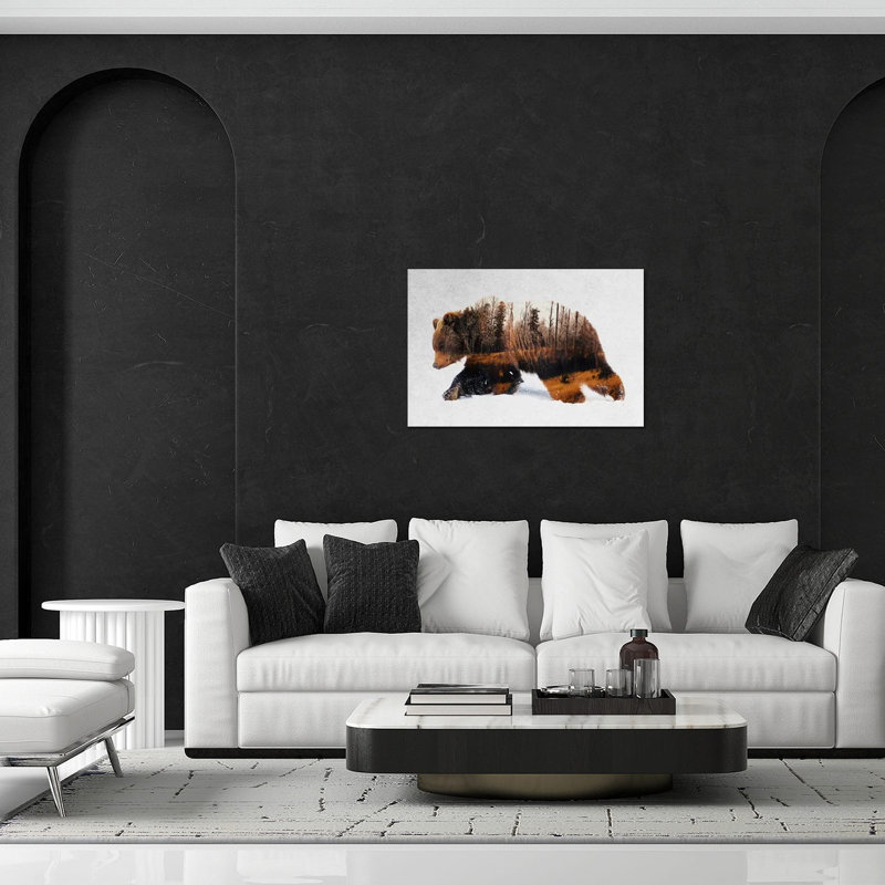 «Travelling Bear» par Andreas Lie - impression non encadrée, H 16 po x l 24 po x P 0,25 po
