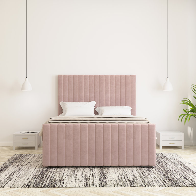 Upholstered Bed, Pink, Single (3')