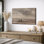 Art rétro de paysage côtier, photos de salon rustique neutre, impression sur toile encadrée, impression numérique
