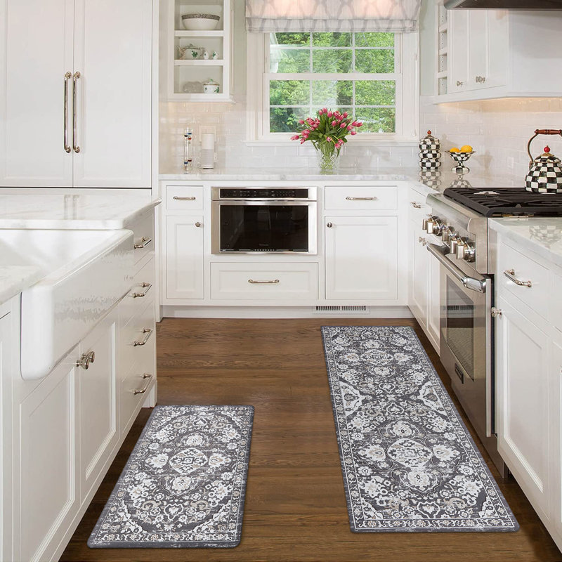 Bungalow Rose Jainiyah Anti-Fatigue Non-Skid Waterproof Kitchen Mat (Set of 2)