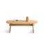 Burlywood Solid Wood Rectangular Coffee Table