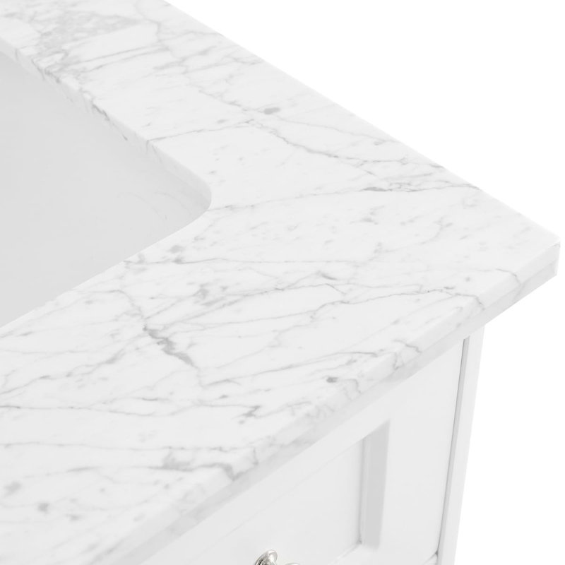Nora 24" Freestanding Standard Single Bathroom Vanity with Top, White