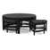 Raffles Rattan Cocktail Table with Benches