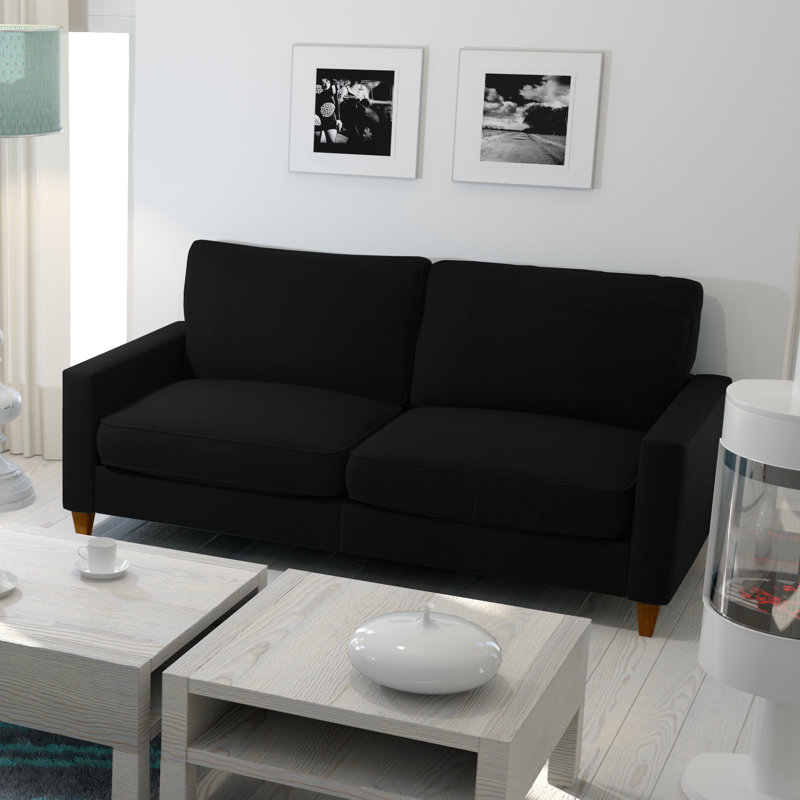 Mizpah 2 Seater Loveseat, Black, 2