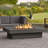 Cowden Rectangle 65,000 BTU Concrete Propane Fire Pit Table-1897568855-1981862695