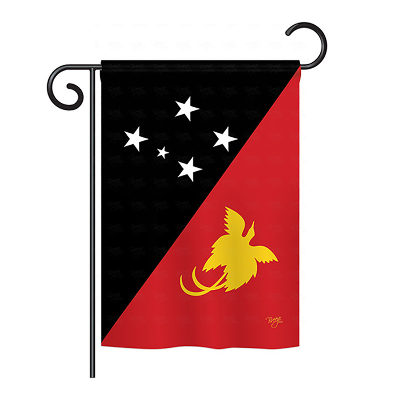 Drapeau maison en polyester 2 côtés papouasie-nouvelle-guinée, H 18,5 po x l 13 po