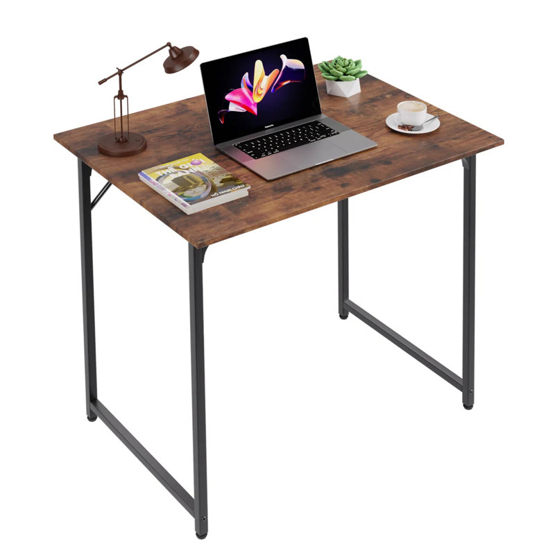 Bureau d'ordinateur à hauteur réglable Medwin, H 29,7 po x l 31,52 po x P 19,7 po, Vintage/Black