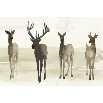 Deer Line II - Wrapped Canvas Painting