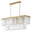 Lustre rectangulaire en cristal 18 lumières Transitional-1641377015
