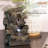 Metal Rustic Fountain With Flower, Waterfall For Garden, Patio, & Lawn, 30" H, White