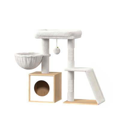 Arbre à chat 31,5 "avec hamac et poteaux à griffer en sisal
