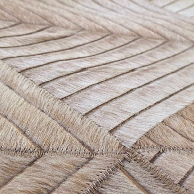 Tapis d'intérieur en cuir de vache patchwork