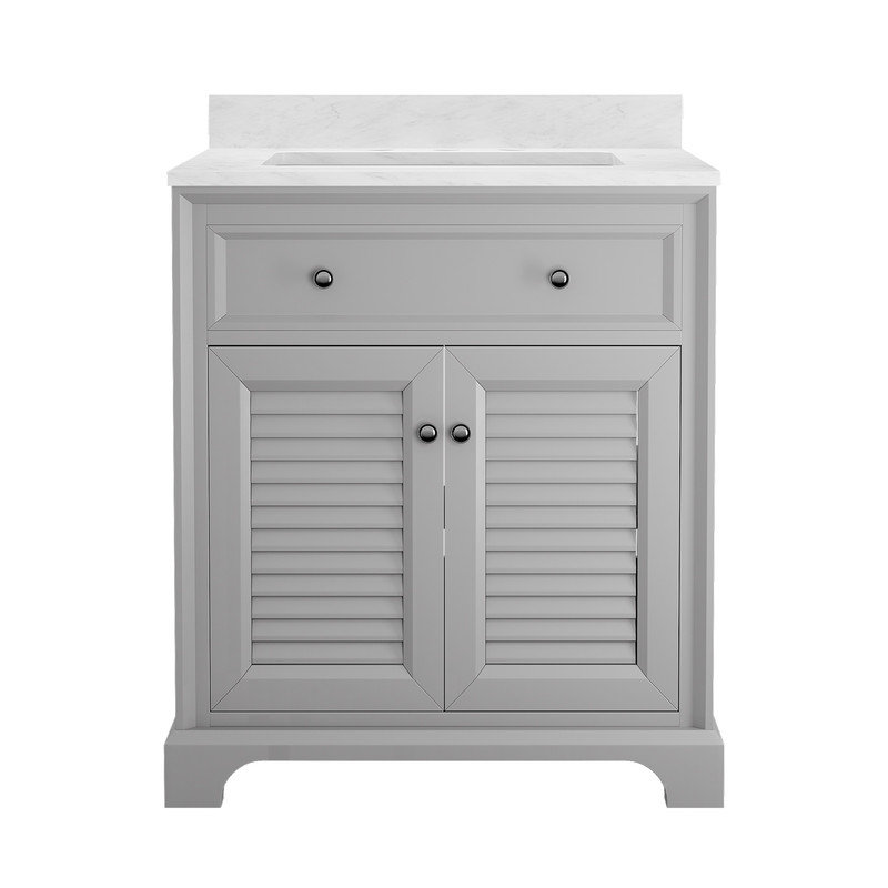 Meuble-lavabo simple 28 po gris, Gris