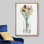 Fleurs d'iris mauves et jaunes dans un vase en verre, plantes florales, aquarelle, art moderne, pastel rustique