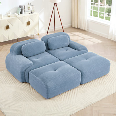 Canapé 2 places en tissu LuxuryCorduroy