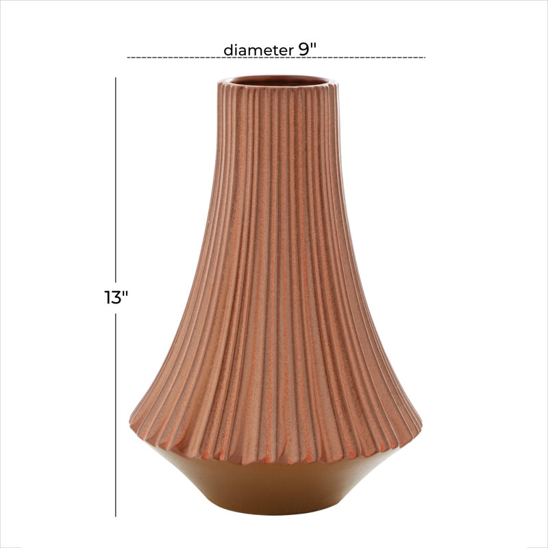 Vase de table en céramique 13 "Olivier Orange