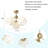 17.7" Gold 3-Light Semi-Flush Mount Chandelier
