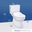 TOTO Glaston Two-Piece Elongated 1.28 GPF WASHLET+ and Auto Flush Ready Universal Height Toilet with CEFIONTECT and SS234 SoftClose Seat, Cotton White - MS472234CEFG#01