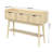 Fluted Console Table With 3 Drawers And Open Storage Shelf, Console Sofa Table For Living Room-1941142485