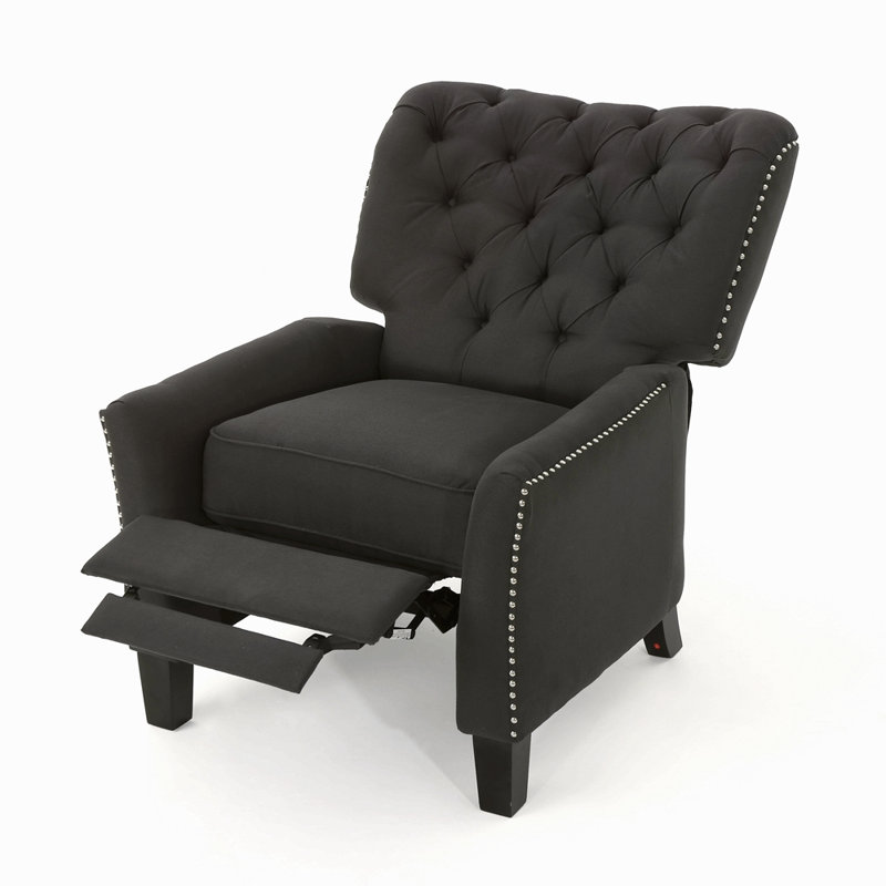 Fauteuil inclinable moderne en tissu, Noir