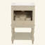 Meuble-lavabo de salle de bain avec lavabo en céramique, armoire de rangement pour salle de bain avec tablette ouverte, armoire de salle de bain rétro avec 2 tiroirs