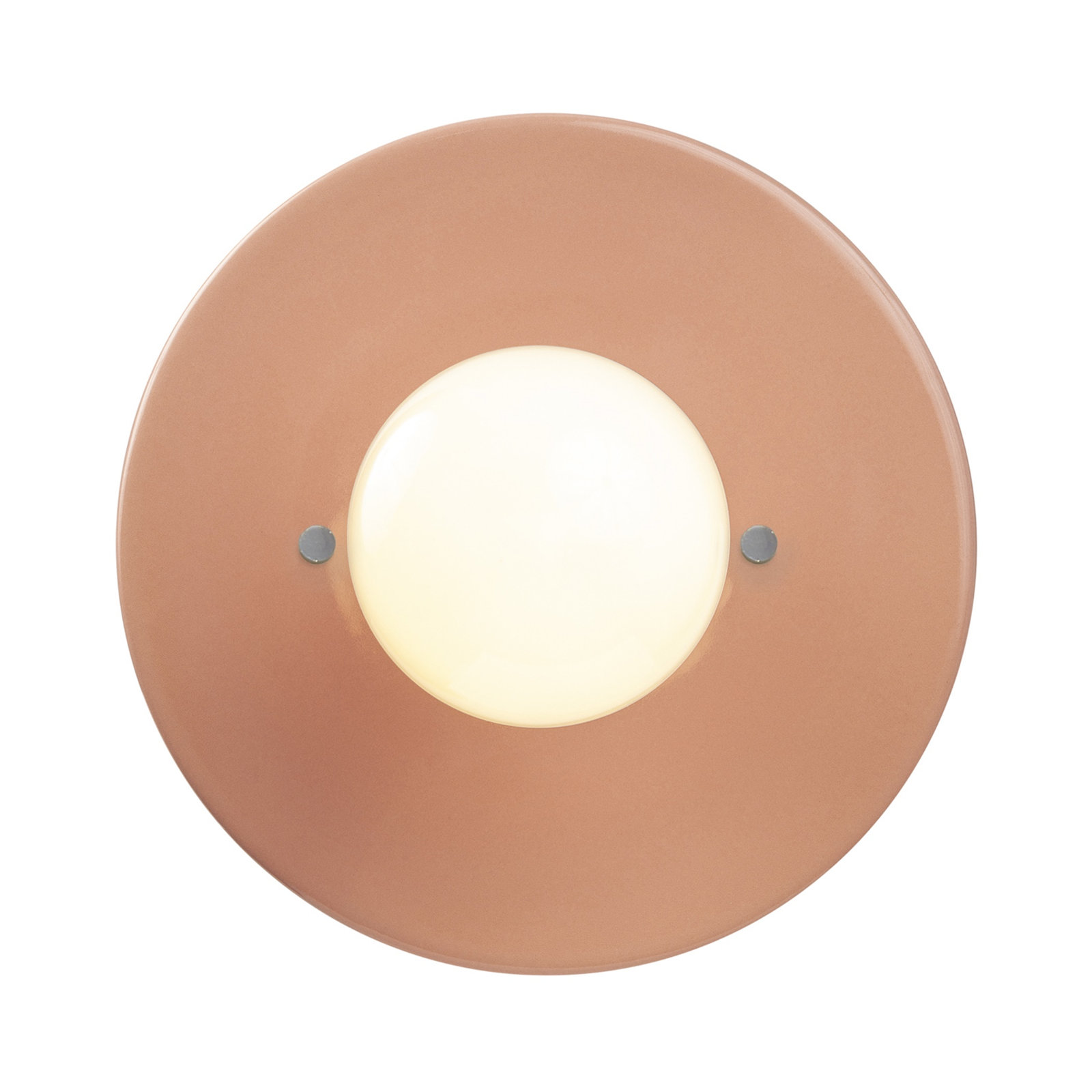 8" Single Light Flush Mount, Gloss Blush