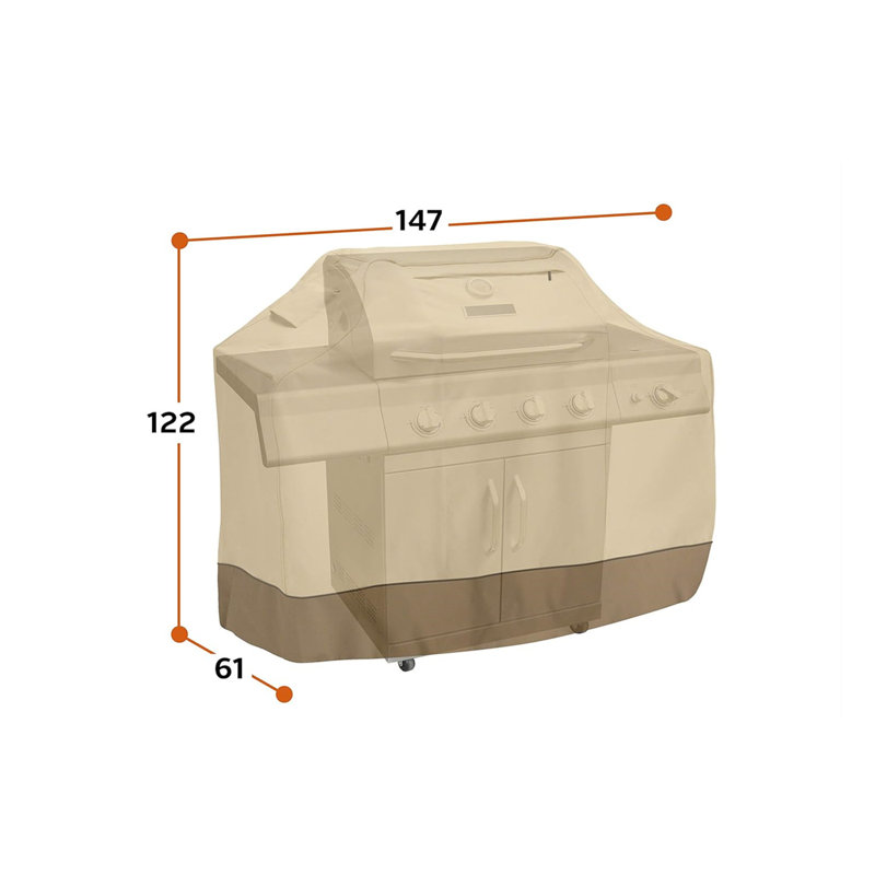 Housse de barbecue classique, durable, résistante à l'eau, beige
