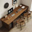 Dark Walnut Rectangular Solid Wood Writing desk-1223401122