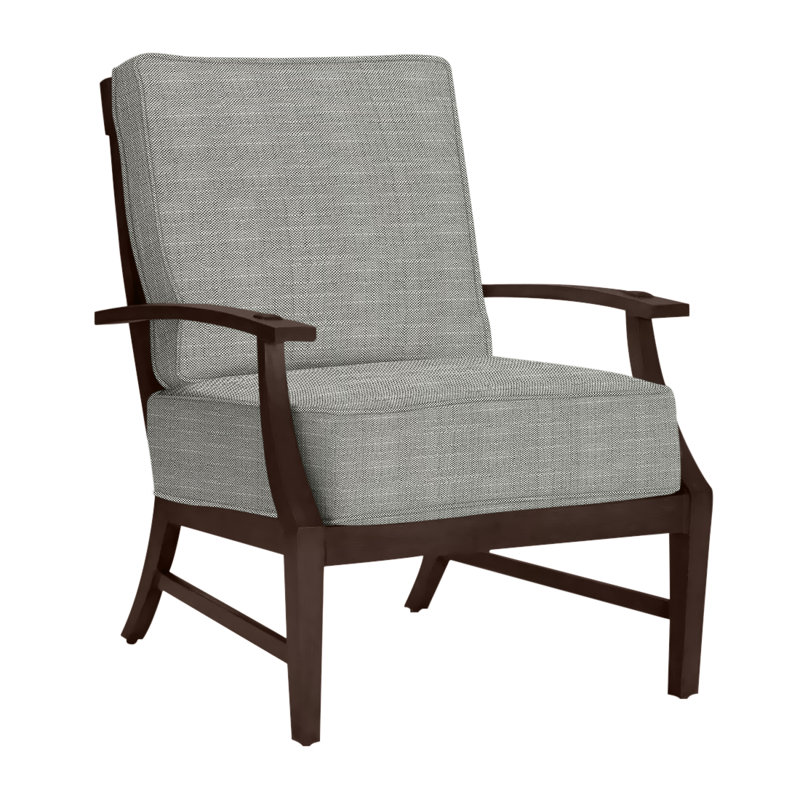 Méridienne Croquet Aluminium - Acajou, Welt + Standard Fill, InsideOut® Rollo ‑ lin argent, Acajou