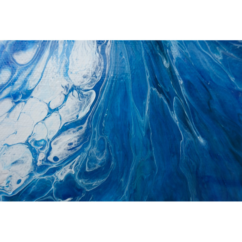 'Cascading Surf' - Wrapped Canvas Painting Print