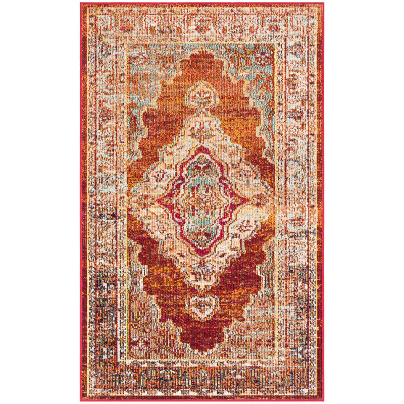 Tapis orange Donnella, Rectangle 3 pi x 5 pi