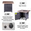 Table de foyer d'extérieur au propane en fer avec couvercle H 24,8 po x l 28 po Lyyna-1409440676
