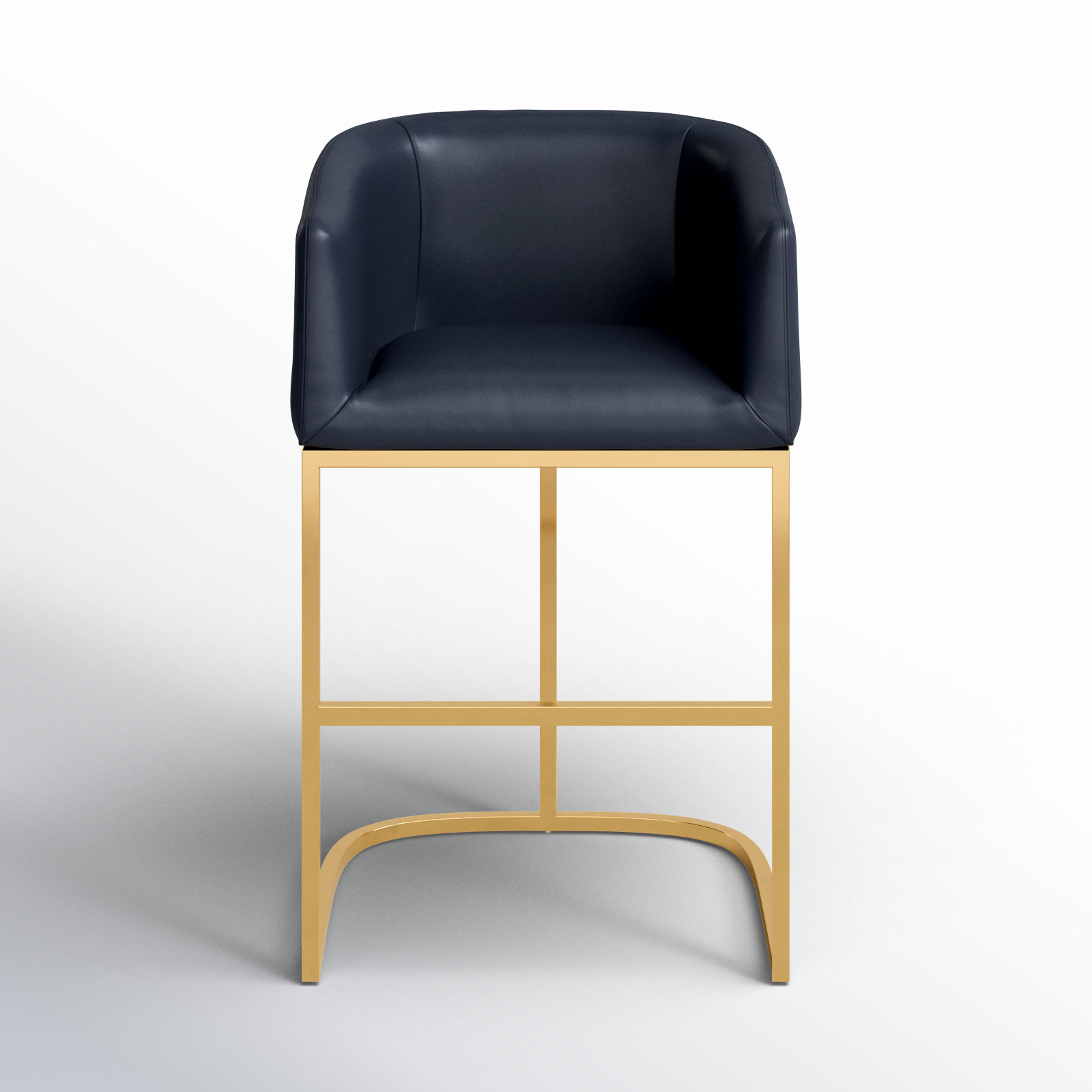 Louvre Bar and Counter Stool, Counter Stool (26" Seat Height), Black