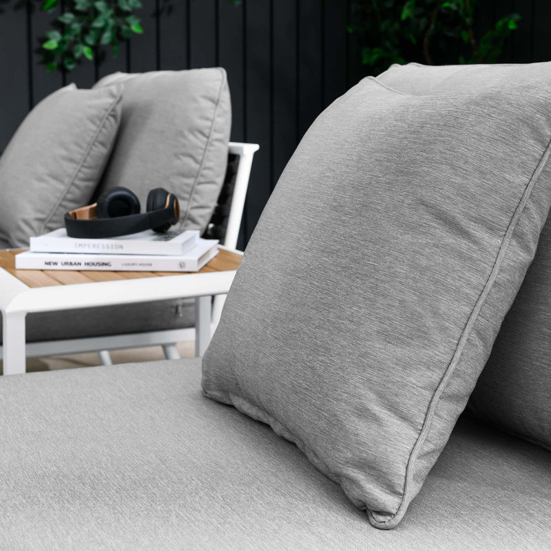 Ensemble de patio d'extérieur en aluminium 3 pièces Stance par Modway, gris
