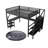 Queen Size Loft Bed With L Shaped Desk, LED Light And USB For Kids Teens Adults