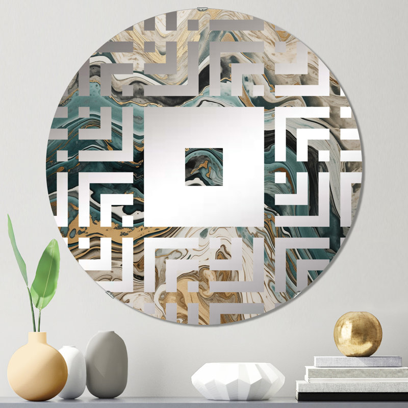 Brodec - Miroir mural carré, 31,4 po x 31,4 po