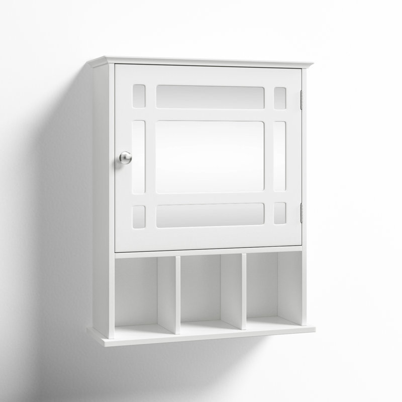 Armoire à pharmacie avec 2 tablettes réglables Alyxandrea, Blanc