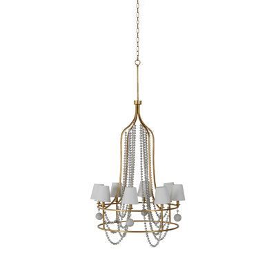 Neville 1 - Light Candle Style Empire Chandelier with Wood Accents