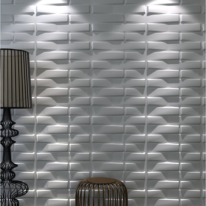 Seybert 50.04cm x 50.04cm Wood Tile in White
