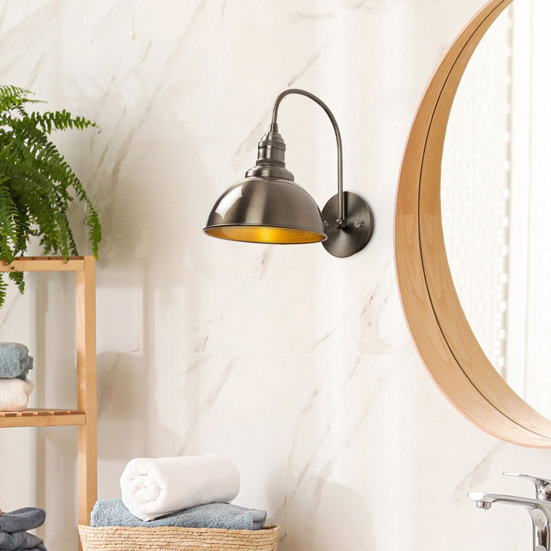 Lampe murale rétro avec corps en métal 10,6 x 10,6 x 14,2 pouces | Douille E27, 15 W maximum | Design bohémien et scandinave, couleur unie | Capuchon et plaque de base en métal durable, parfait pour le salon, la chambre à coucher ou le bureau | Homologué IP20 pour une utilisation intérieure