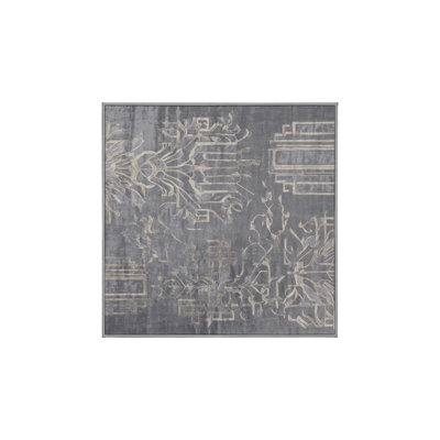 Machine Washable Gray Area Rug