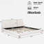 Lit rembourré moderne avec tête de lit confortable, conception encastrée et pieds en bois-802107815