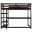 Lit mezzanine simple avec rangement et amp; Bureau sous le lit, aucun sommier nécessaire, bois massif et amp; Panneau de fibres à densité moyenne