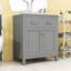 Meuble-lavabo de salle de bain avec lavabo, portes à fermeture douce et tablette réglable-1199880168