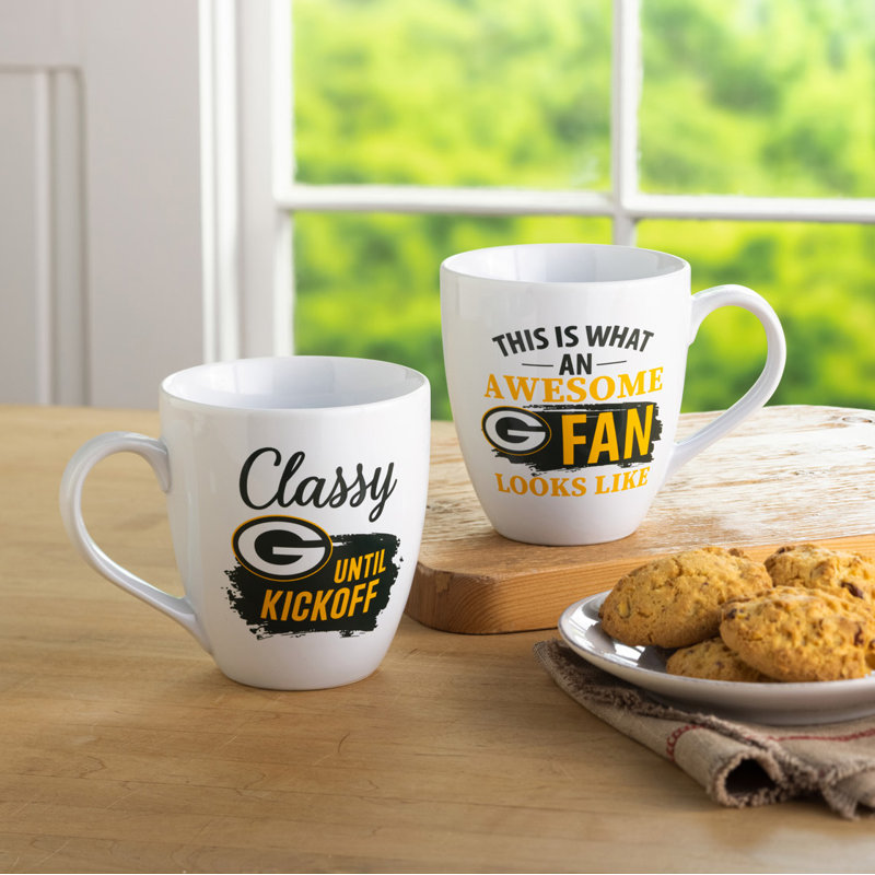 Ensemble de 2 tasses à café NFL, Green Bay Packers