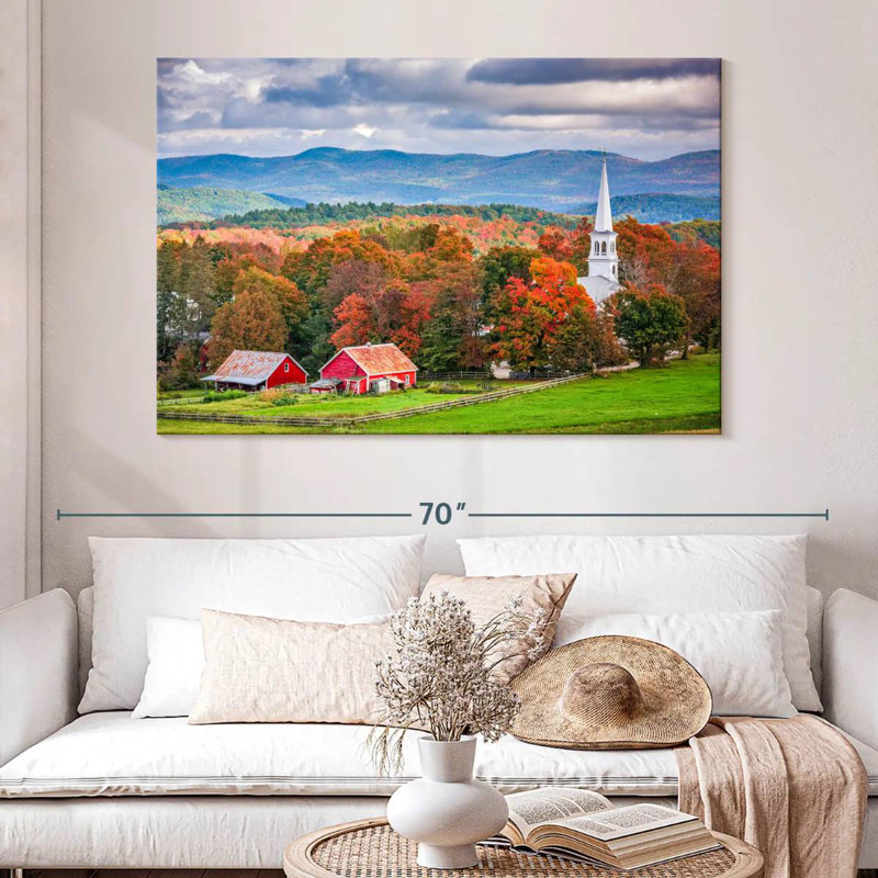 Alvord magnifique Peacham en automne, H 34 po x l 51 po
