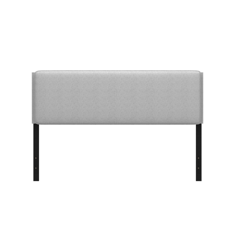 Bobrow King Upholstered Adjustable Headboard, Light Gray, King
