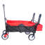 Chariot à main pliable pour l'extérieur - Chariot utilitaire avec capacité de charge de 68 kg et poignées réglables - Noir et rouge