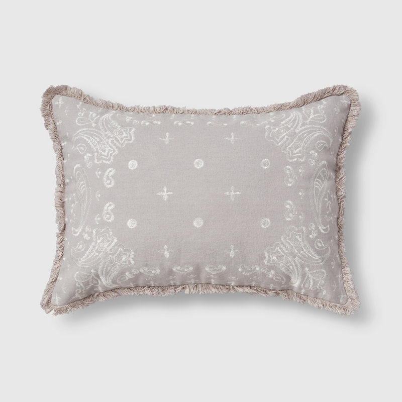Paisley Cotton Throw Pillow